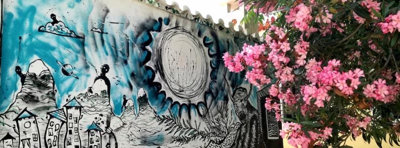 anafiotika street art plaka city of athens Anafiotika街头艺术普拉卡雅典城