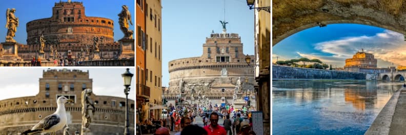 castel sant angelo walking from vatican city to trastevere 圣安吉洛城堡从梵蒂冈城步行到特拉斯提维列