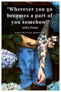 insightful quote about traveling anita desai 无论你走到哪里都成为你的一部分,安妮塔·德赛www.theopentour.com