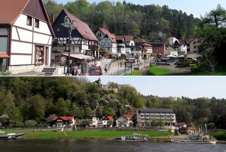rathen ferry elbe river rathen渡轮易北河