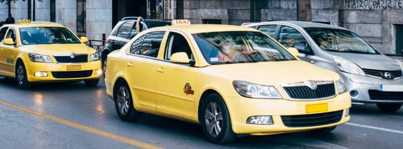 travel to athens by taxi 乘出租车去雅典