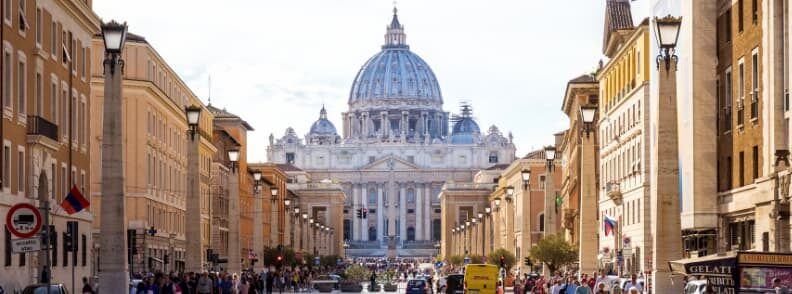 via della conciliazione walking from vatican city to trastevere 从梵蒂冈城步行到特拉斯提维里