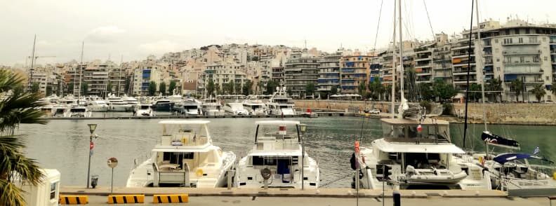 visit to piraeus zea marina boats 参观比雷埃夫斯市zea码头船只