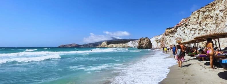 fyriplaka beach in milos greece 希腊米洛斯的Fyriplaka海滩