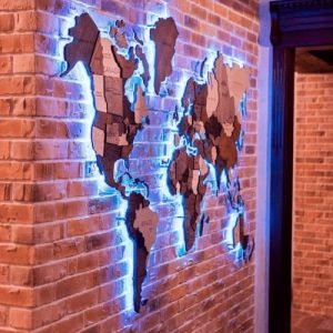 亚克力3D LED世界地图