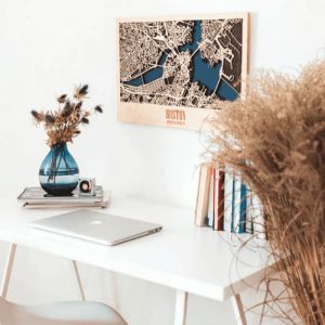 木制波士顿3 d地图